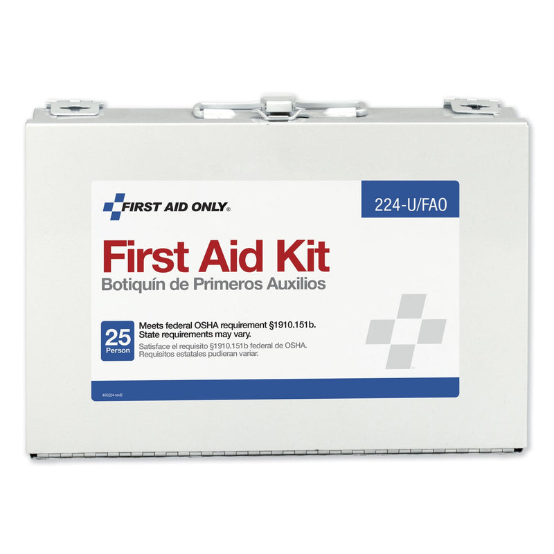 First Aid Only First Aid Kit for 25 People, 104 Pieces, OSHA Compliant, Metal Case