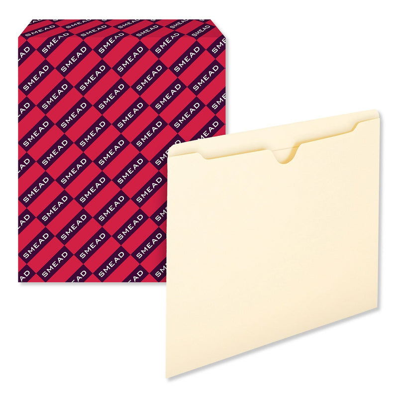 Smead Manila File Jackets, 2-Ply Straight Tab, Letter Size, Manila, 100/Box