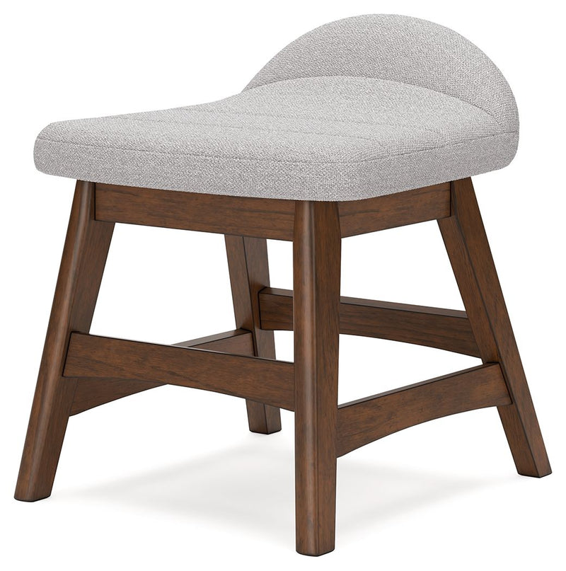 Lyncott - Home Office Desk Chair - Light Gray / Brown