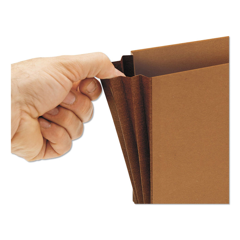 Smead Classic Expanding Wallets with Tear-Resistant Gussets, 3.5" Expansion, 1 Section, Elastic Cord Closure, Legal Size, Redrope