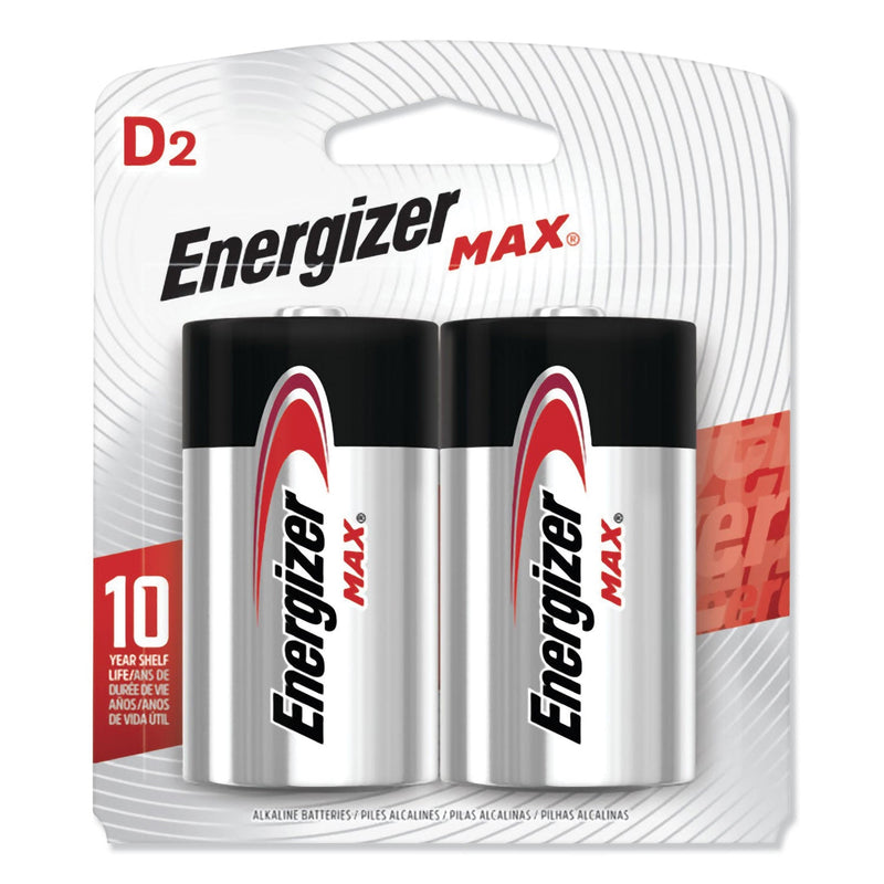 Energizer MAX Alkaline D Batteries, 1.5 V, 2/Pack