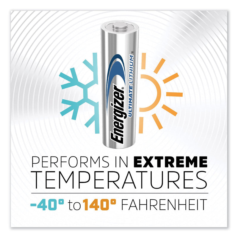 Energizer Ultimate Lithium AA Batteries, 1.5 V, 4/Pack