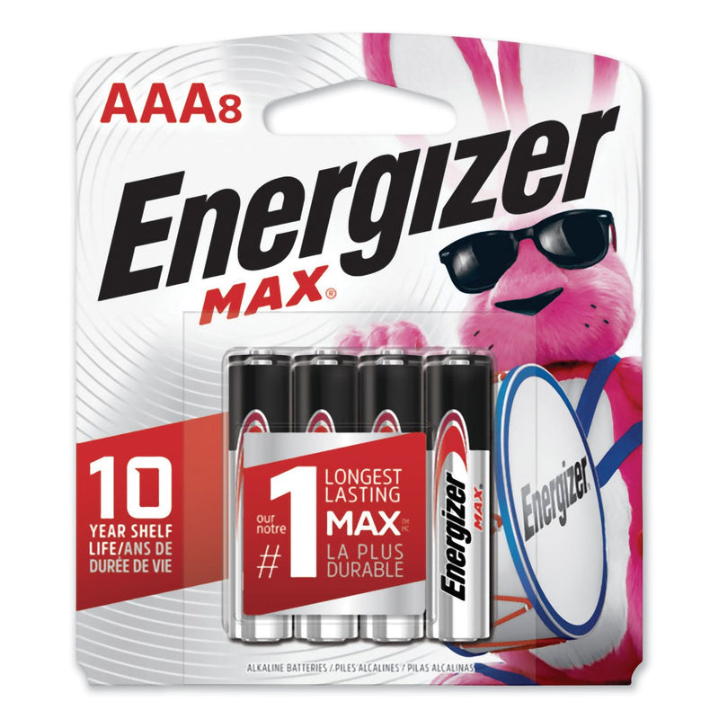 Energizer MAX Alkaline AAA Batteries, 1.5 V, 8/Pack