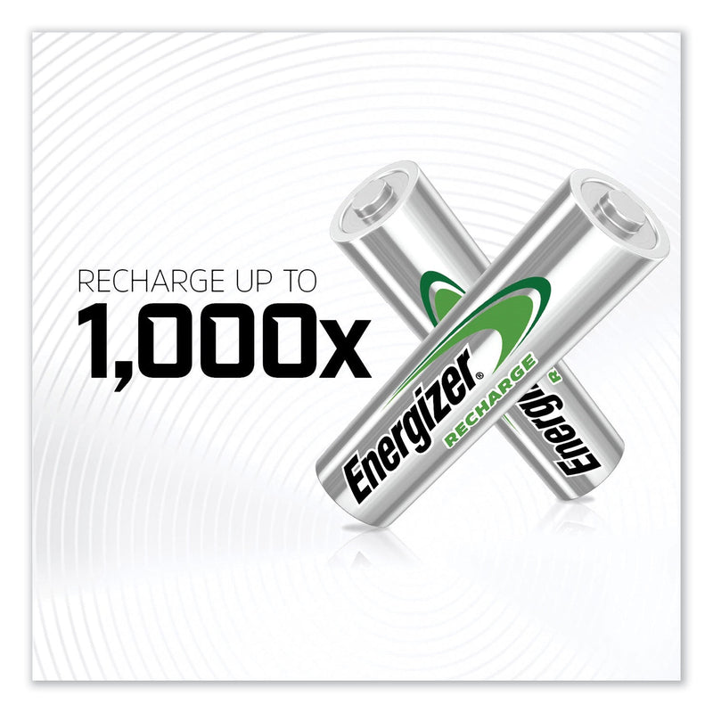 Energizer NiMH Rechargeable AA Batteries, 1.2 V, 8/Pack