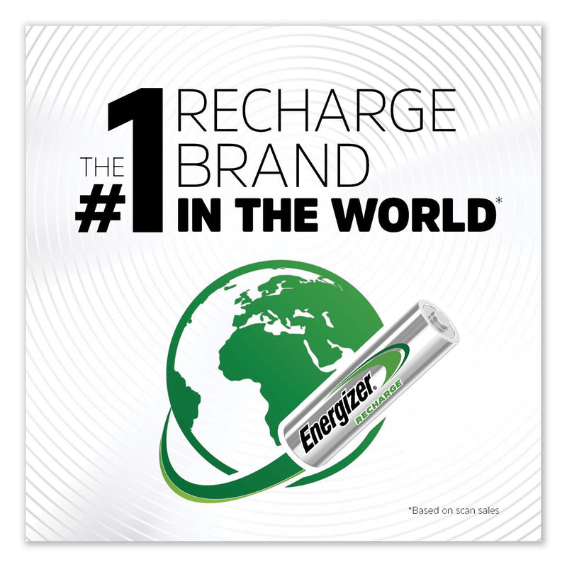 Energizer NiMH Rechargeable AA Batteries, 1.2 V, 8/Pack