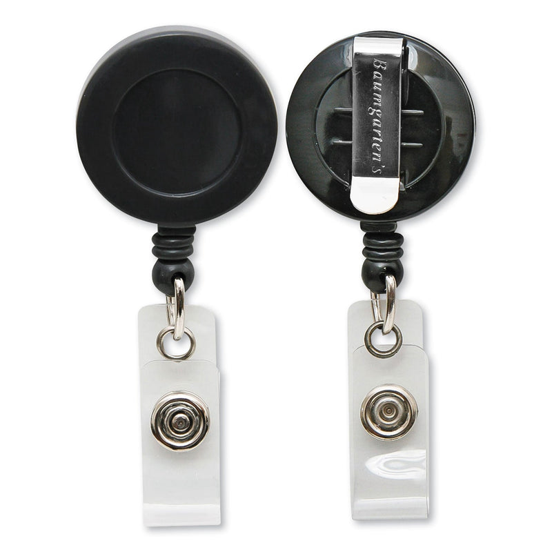 SICURIX ID Card Reel with Belt Clip, 30" Extension, Black