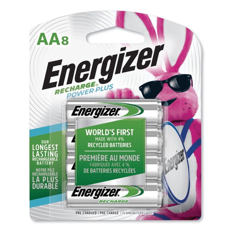 Energizer NiMH Rechargeable AA Batteries, 1.2 V, 8/Pack