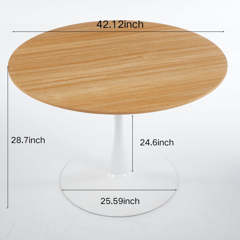Mid-Century Tulip Dining Table With Round Top