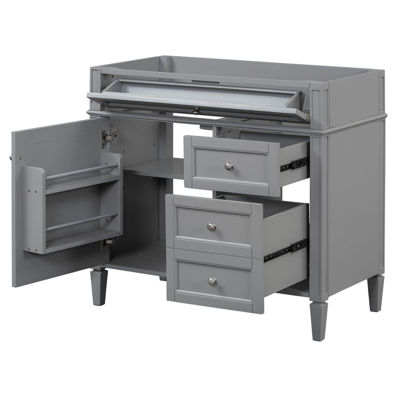 Bathroom Vanity With 2 Drawers And Tip-Out Drawer, Storage Cabinet