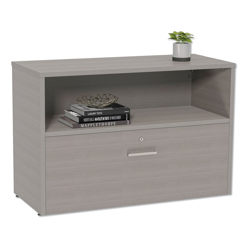 Linea Italia Urban 36" Credenza, Bottom Pedestal, 35.25w x 15.25d x 23.75h, Ash