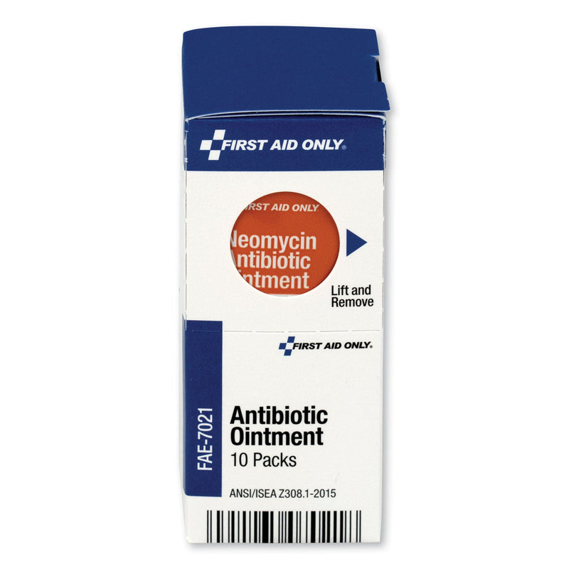 First Aid Only SmartCompliance Antibiotic Ointment, 0.9 g Packet, 10/Box