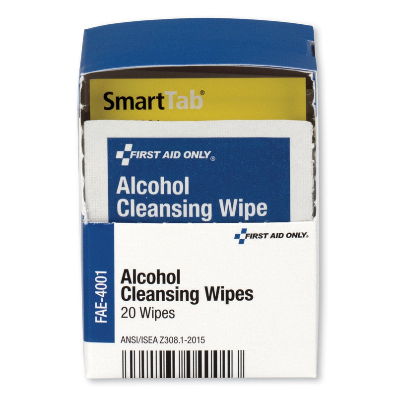 First Aid Only SmartCompliance Alcohol Cleansing Pads, 20/Box