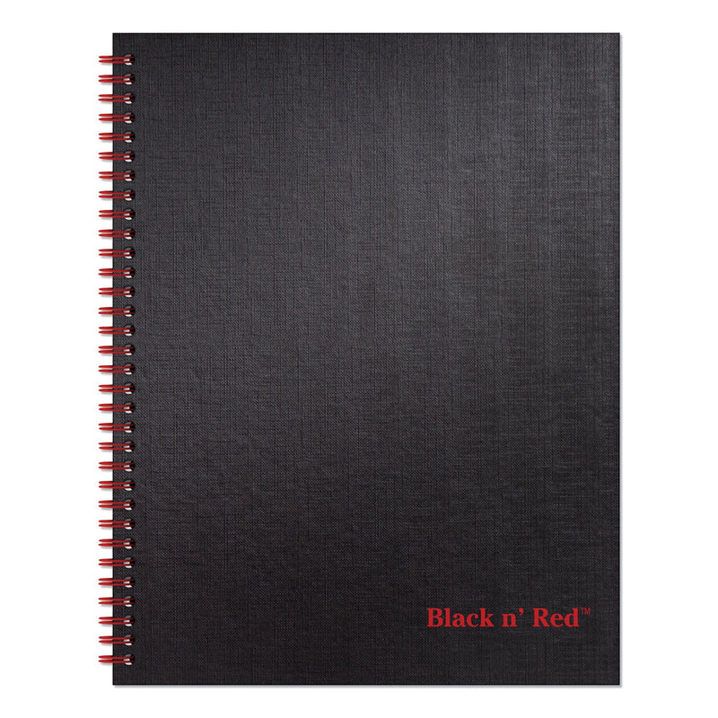 Black n' Red Hardcover Twinwire Notebook, SCRIBZEE Compatible, 1 Subject, Wide/Legal Rule, Black Cover, 11 x 8.5, 70 Sheets
