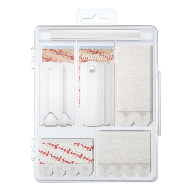Command Picture Hanging Kit, White/Clear, Assorted Sizes, 38 Pieces/Pack