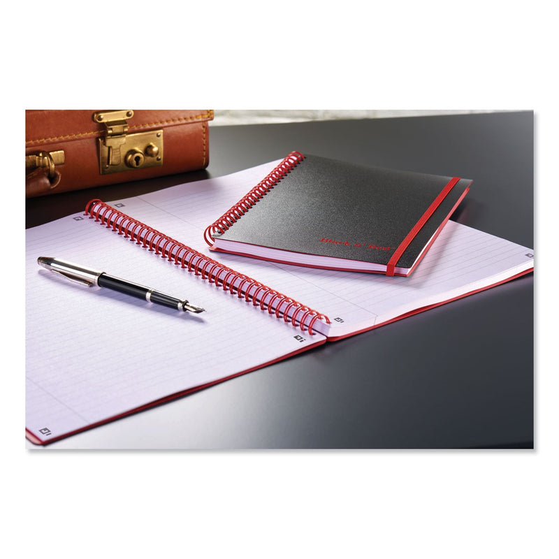 Black n' Red Flexible Cover Twinwire Notebook, SCRIBZEE Compatible, 1 Subject, Wide/Legal Rule, Black Cover, 11.75 x 8.25, 70 Sheets
