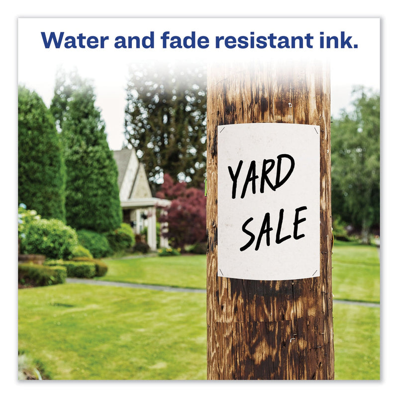 Avery MARKS A LOT Regular Desk-Style Permanent Marker, Broad Chisel Tip, Black, Dozen (7888)