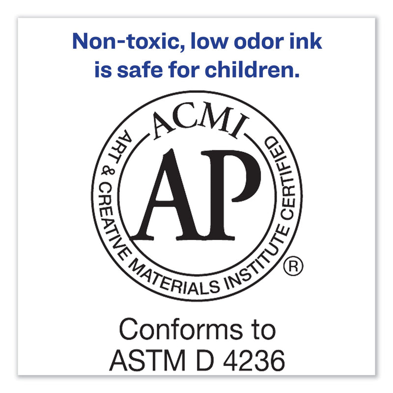 Avery MARKS A LOT Large Desk-Style Permanent Marker, Broad Chisel Tip, Orange, Dozen (8883)