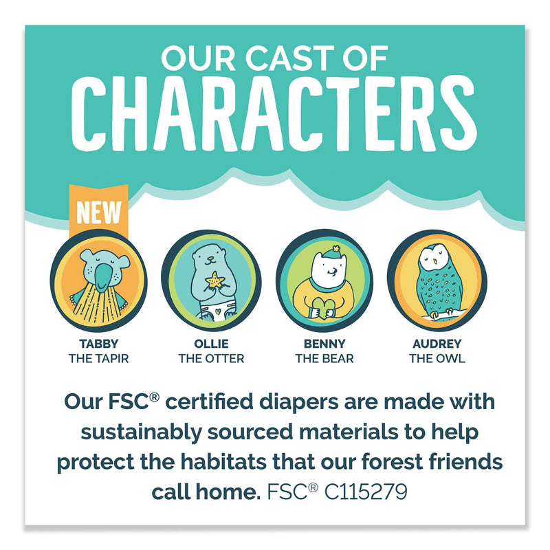 Seventh Generation Free and Clear Baby Diapers, Size 3, 16 lbs to 24 lbs, 124/Carton