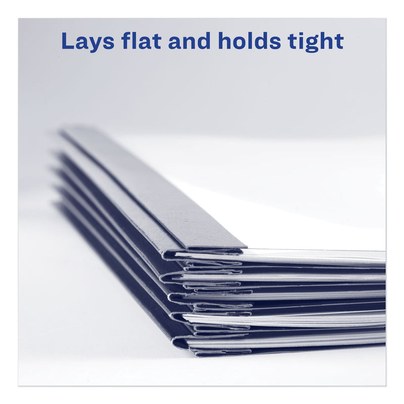 Avery Durable Clear Front Report Cover, Prong Fastener, 0.13" Capacity, 8.5 x 11, Clear/Black, 25/Box