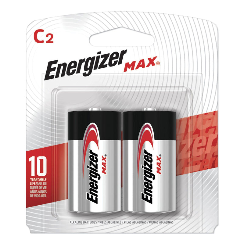 Energizer MAX Alkaline C Batteries, 1.5 V, 2/Pack