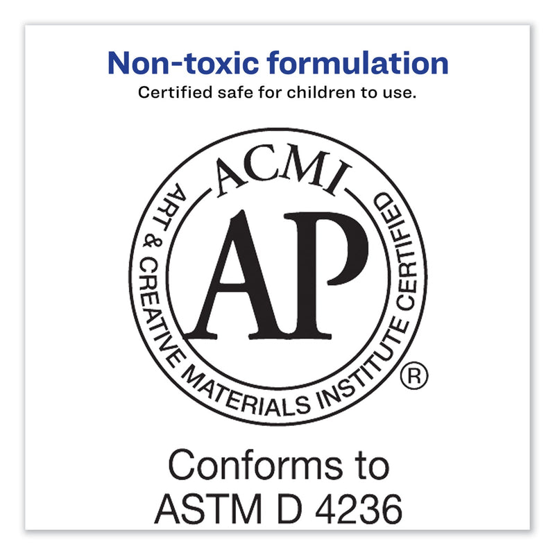 Avery Permanent Glue Stic, 1.27 oz, Applies Purple, Dries Clear