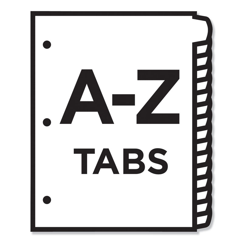 Avery Heavy-Duty Preprinted Plastic Tab Dividers, 26-Tab, A to Z, 11 x 9, Yellow, 1 Set