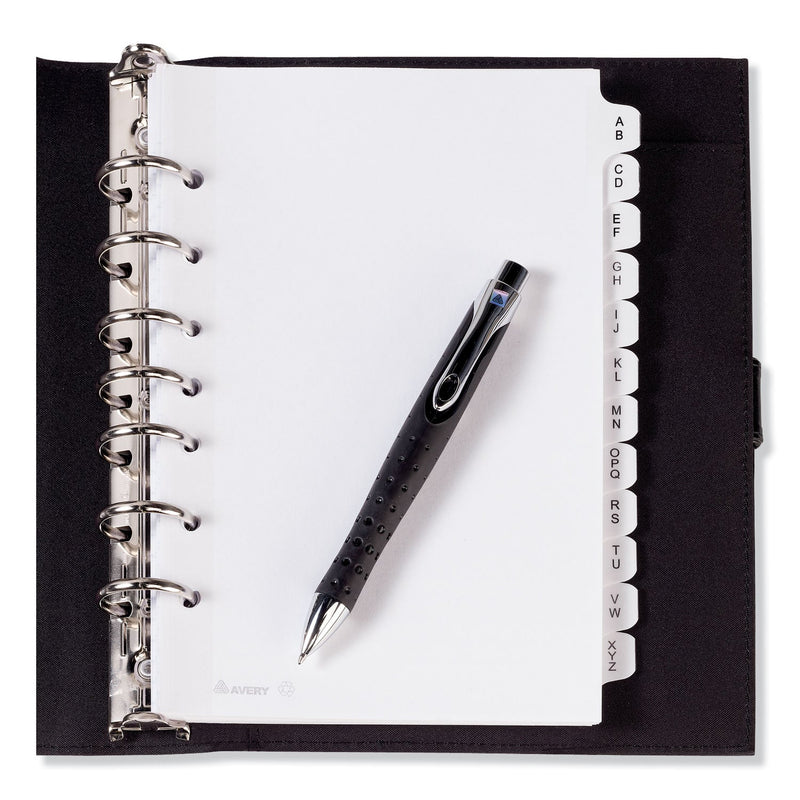 Avery Preprinted Tab Dividers, 12-Tab, A to Z, 8.5 x 5.5, White, 1 Set