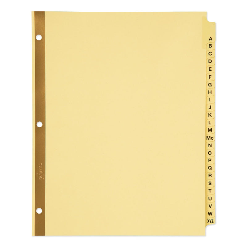 Avery Preprinted Laminated Tab Dividers with Gold Reinforced Binding Edge, 25-Tab, A to Z, 11 x 8.5, Buff, 1 Set