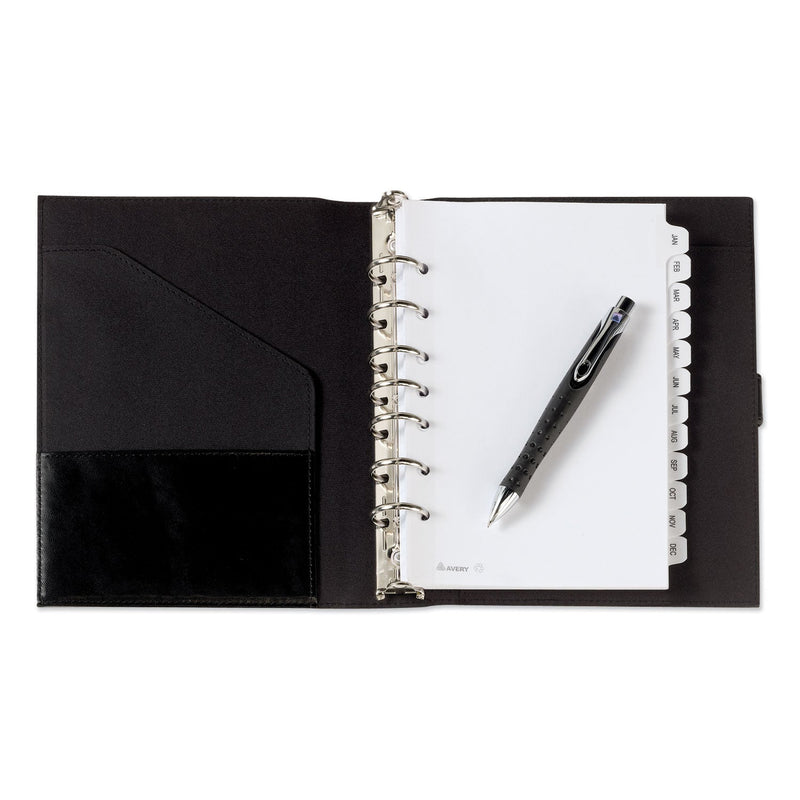 Avery Preprinted Tab Dividers, 12-Tab, Jan. to Dec., 8.5 x 5.5, White, 1 Set