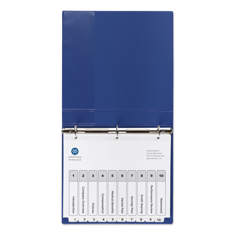Avery Customizable TOC Ready Index Black and White Dividers, 10-Tab, 1 to 10, 11 x 8.5, 1 Set
