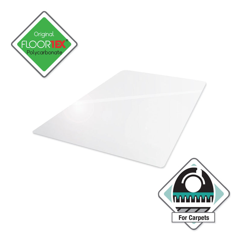 Floortex Cleartex Ultimat Polycarbonate Chair Mat for Low/Medium Pile Carpet, 48 x 60, Clear