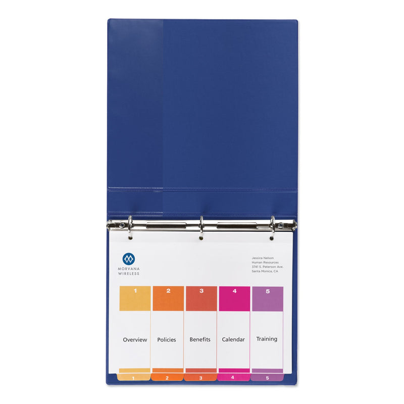 Avery Customizable TOC Ready Index Multicolor Tab Dividers, Uncollated, 5-Tab, 1 to 5, 11 x 8.5, White, 24 Sets
