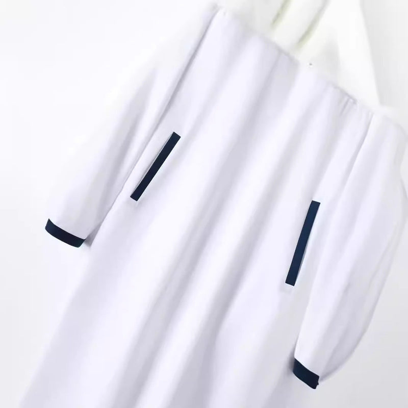 Boy's Fashion Color Contrast Button Striped Robe