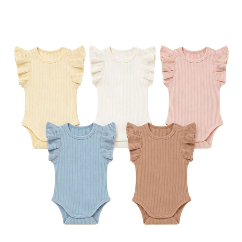 Baby Romper Knitted Ribbed Infant Onesie