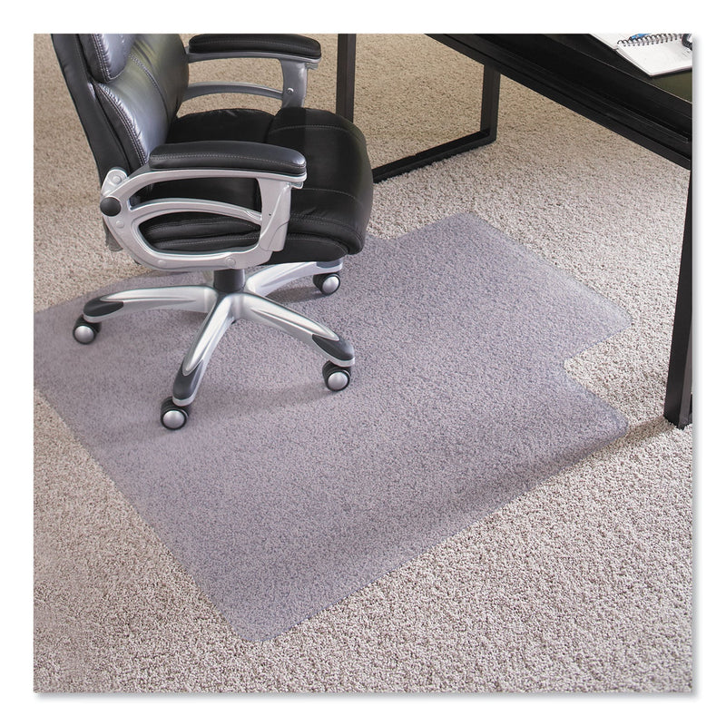 ES Robbins EverLife Intensive Use Chair Mat for High Pile Carpet, Rectangular with Lip, 36" x 48", Clear