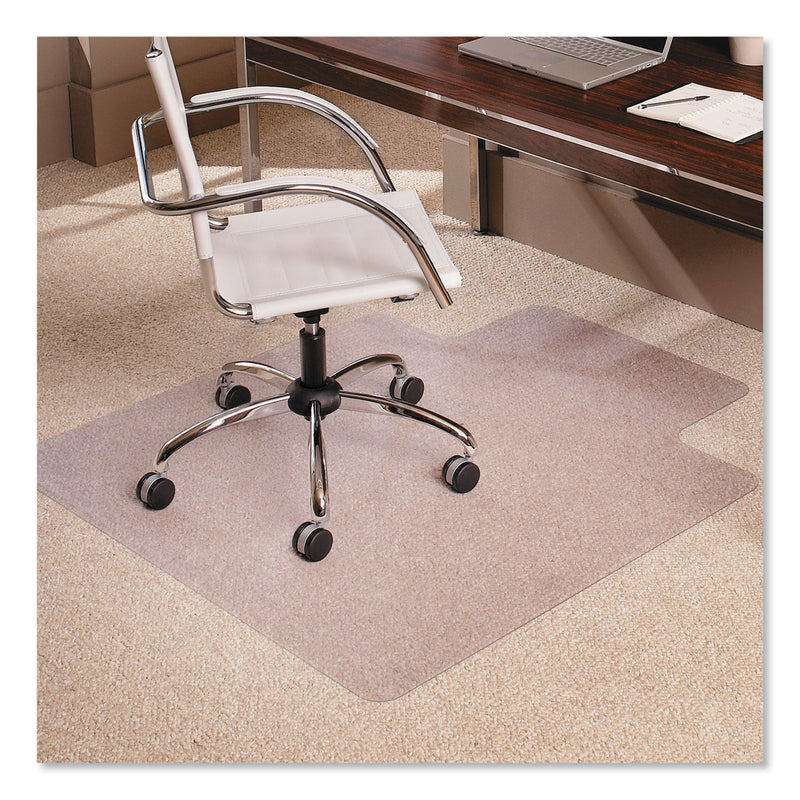ES Robbins EverLife Moderate Use Chair Mat for Low Pile Carpet, Rectangular with Lip, 36" x 48", Clear