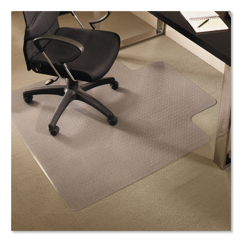 ES Robbins EverLife Chair Mats for Medium Pile Carpet With Lip, 36 x 48, Clear