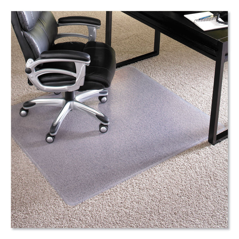 ES Robbins EverLife Intensive Use Chair Mat for High Pile Carpet, Rectangular, 46" x 60", Clear