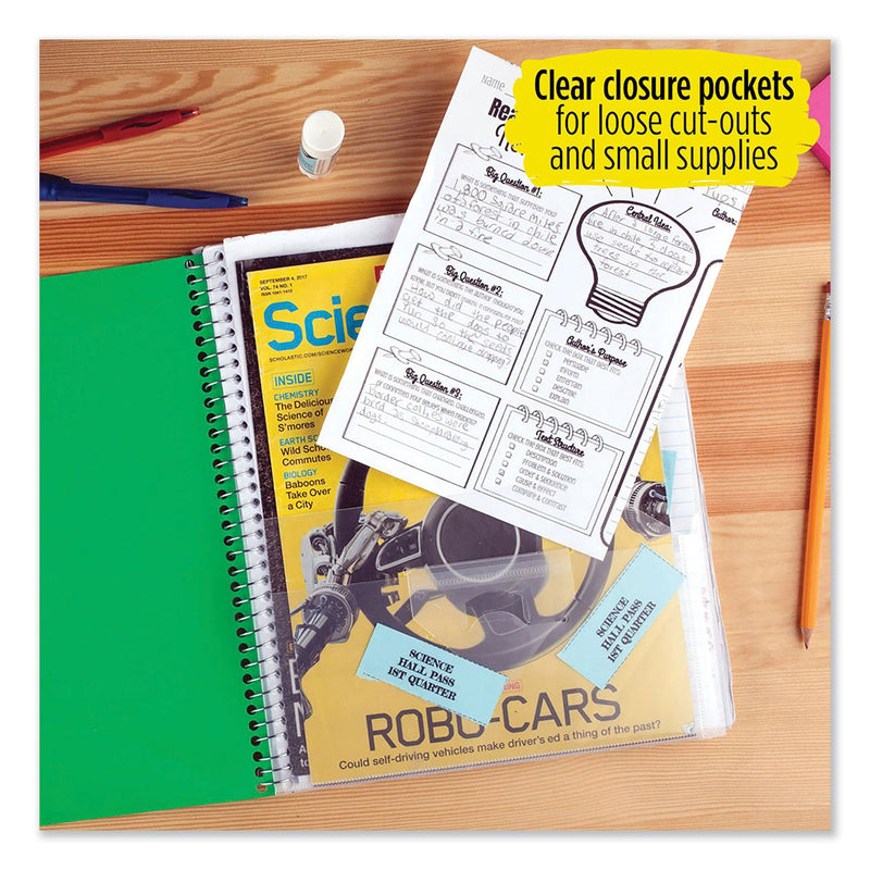 Five Star Interactive Notebook, 1 Subject, Medium/College Rule, Green Cover, 11 x 8.5, 100 Sheets