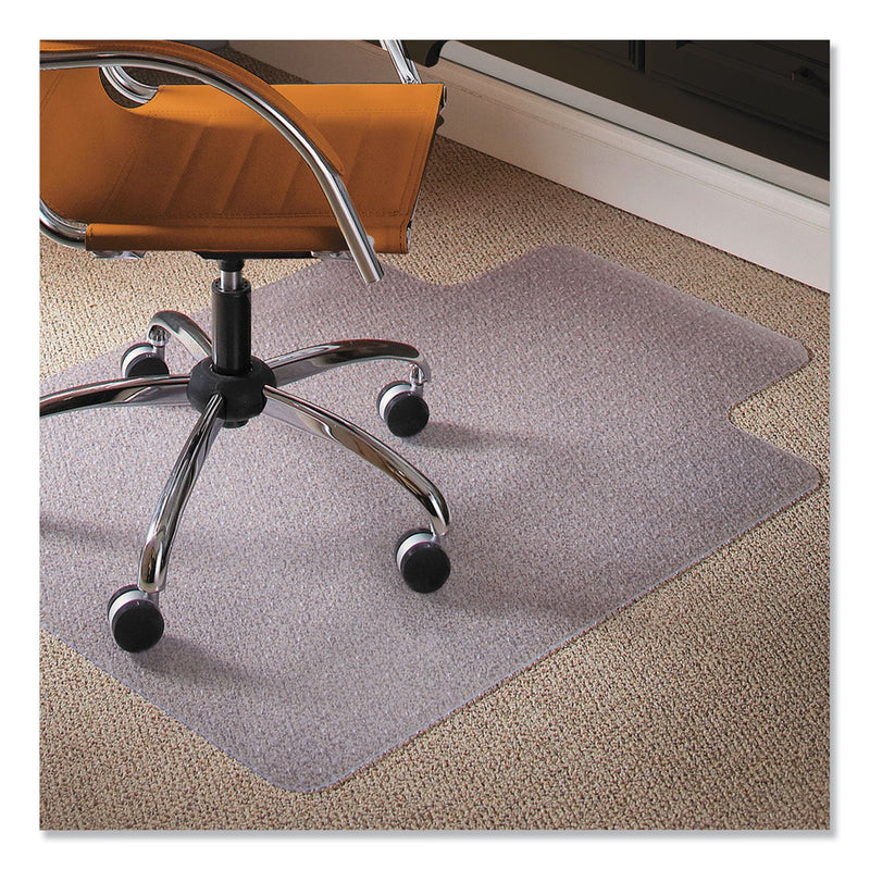 ES Robbins Natural Origins Chair Mat with Lip For Carpet, 45 x 53, Clear