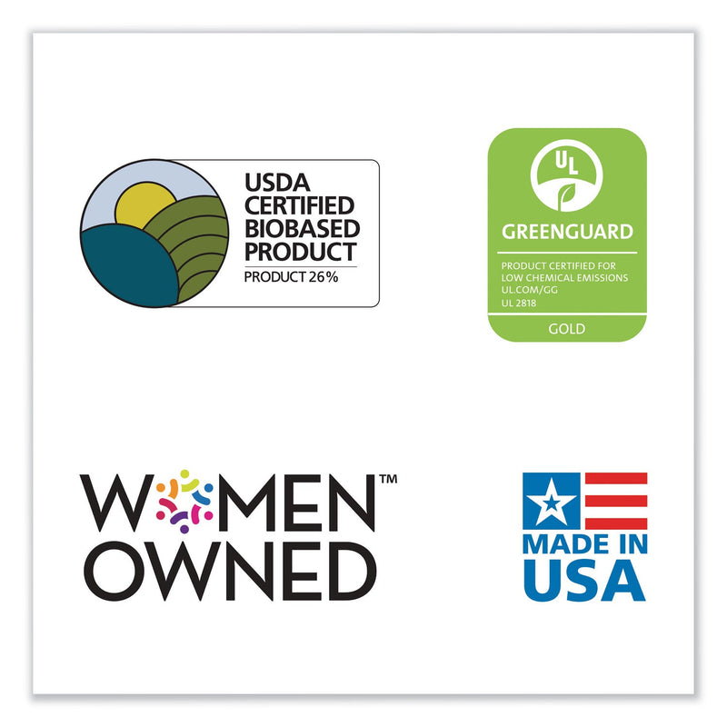 ES Robbins Natural Origins Chair Mat with Lip For Carpet, 36 x 48, Clear