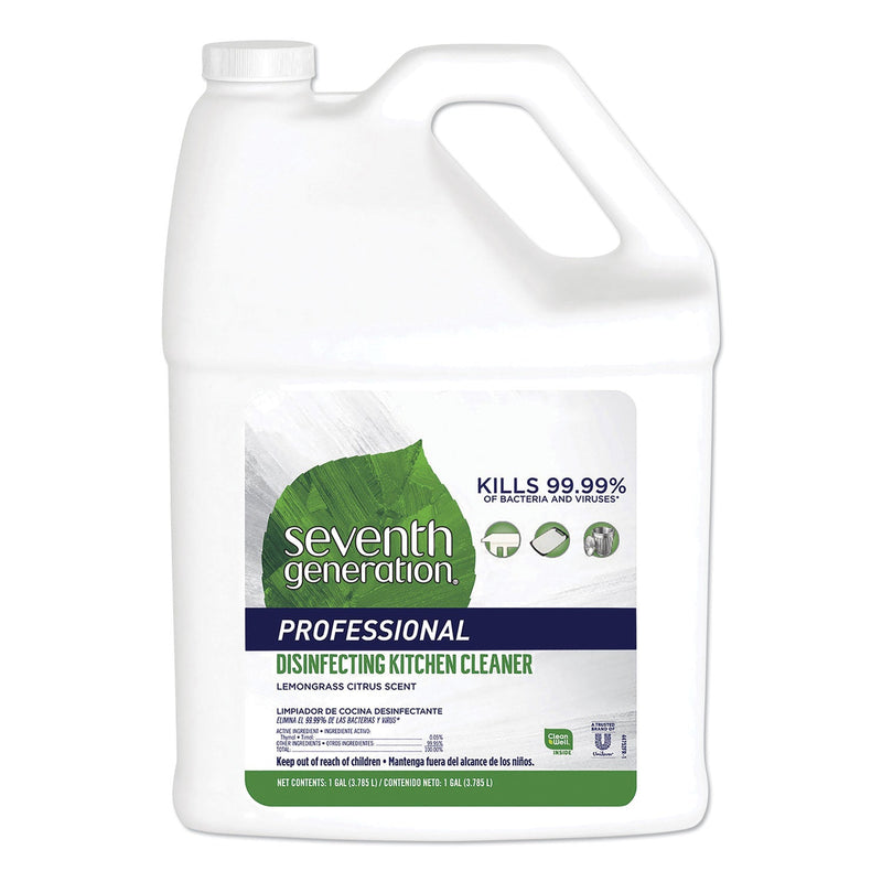 Seventh Generation Disinfecting Kitchen Cleaner, Lemongrass Citrus, 1 gal Bottle
