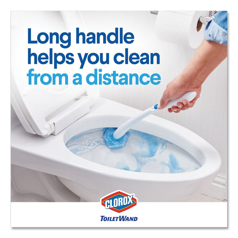Clorox ToiletWand Disposable Toilet Cleaning System: Handle, Caddy and Refills, White