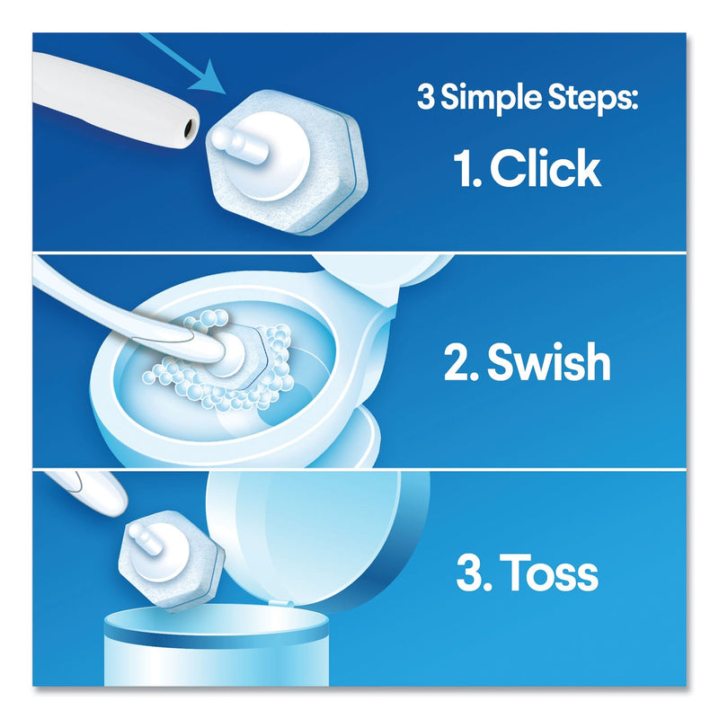 Clorox ToiletWand Disposable Toilet Cleaning System: Handle, Caddy and Refills, White, 6/Carton