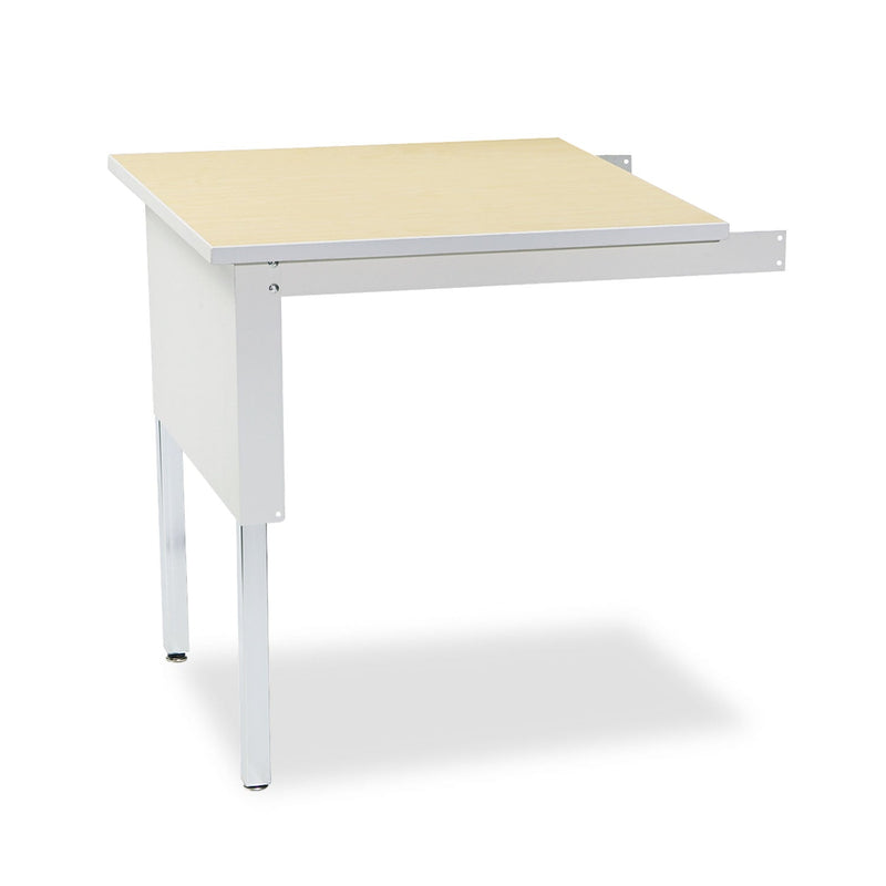 Safco Mailflow-To-Go Mailroom System Table, Square, 30w x 30d x 29 to 36h, Pebble Gray