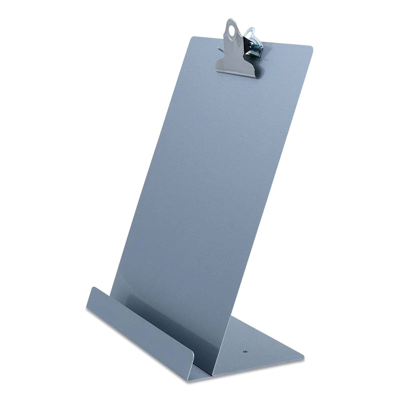 Saunders Free Standing Clipboard and Tablet Stand, 1" Clip Capacity, Letter Size: Holds 8.5 x 11 Sheets, Silver
