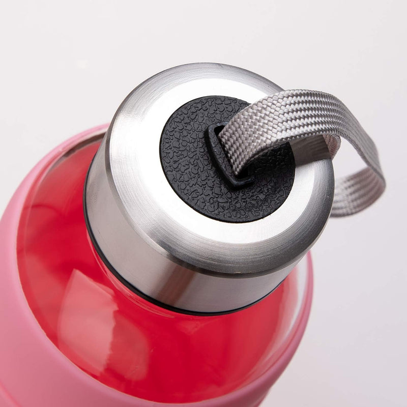 Ferexer Borosilicate Glass Water Bottle with Silicone Sleeve – BPA-Free, Leak-Proof, Reusable, Dishwasher Safe for Hot & Cold Drinks, 20oz