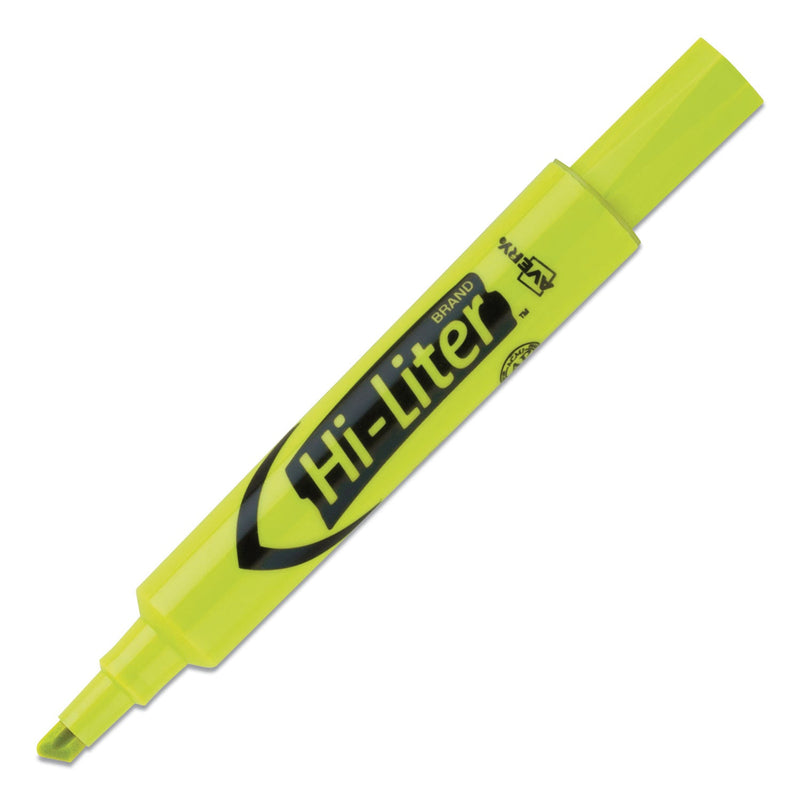 Avery HI-LITER Desk-Style Highlighter Value Pack, Fluorescent Yellow Ink, Chisel Tip, Yellow/Black Barrel, 36/Box