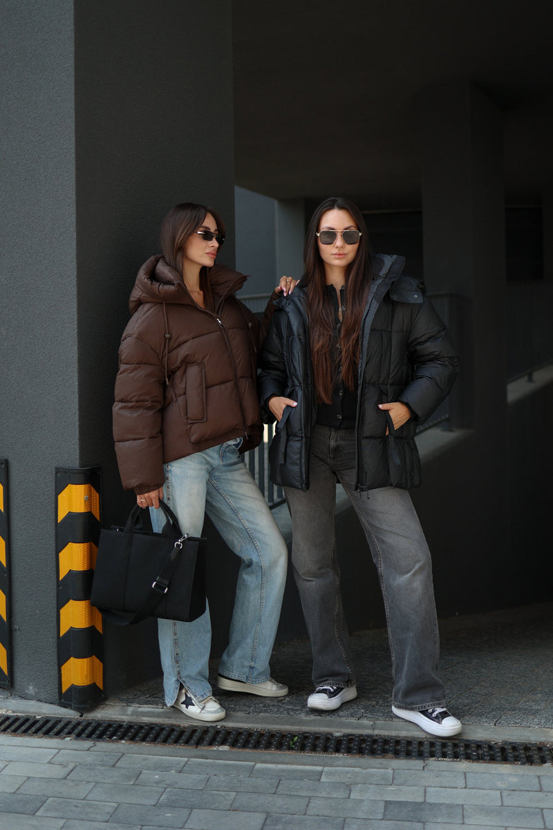 Dark Chocolate Insulated Bio-Down Jacket