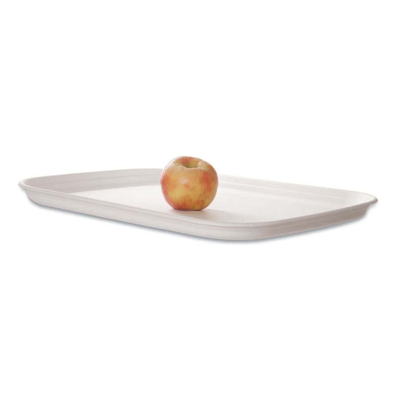 Eco-Products Regalia Renewable and Compostable Sugarcane Tray, 13 x 17 x 1.3, White, 100/Carton